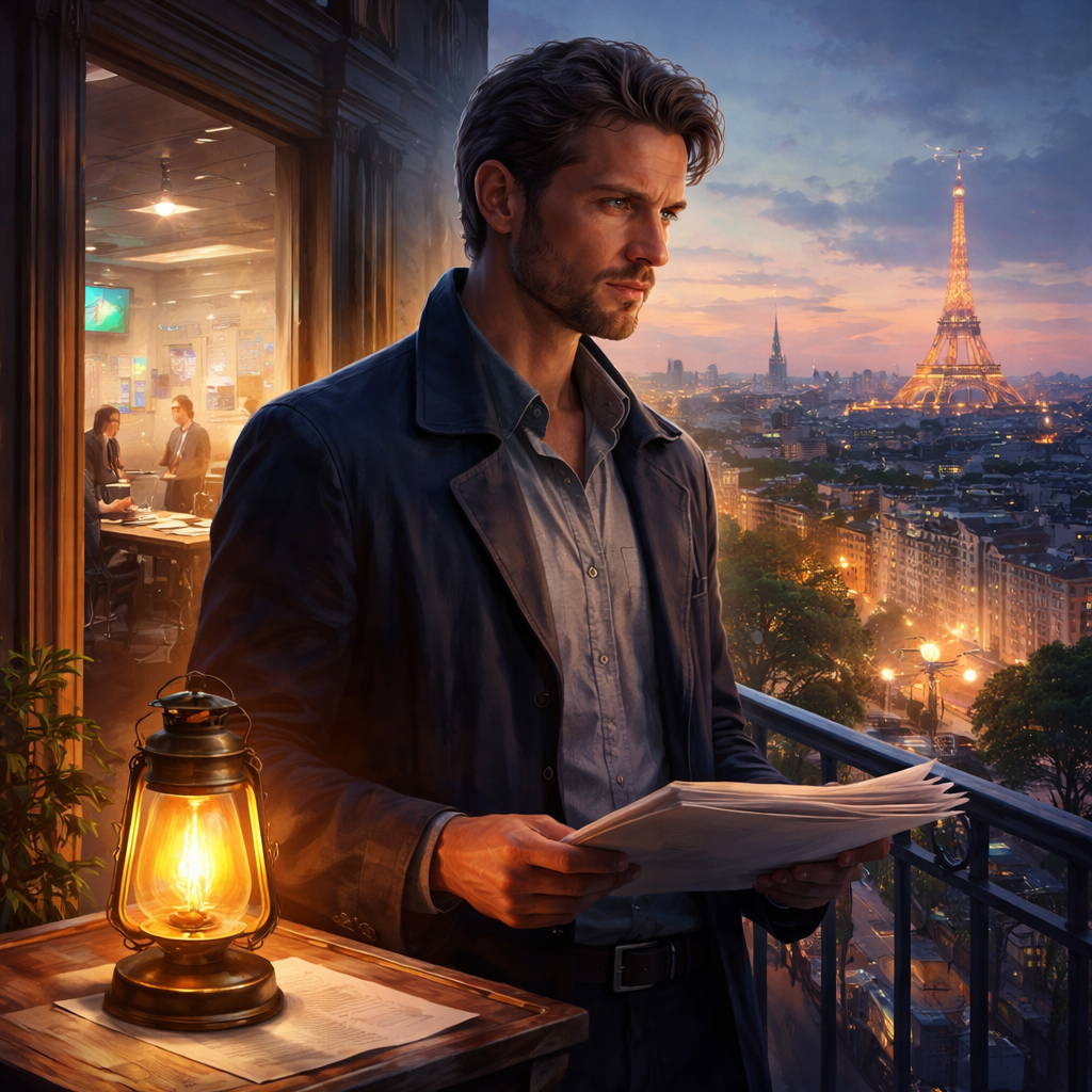 Illustration d'une Nouvelle littéraire située en 2035 : un dilemme moral où choisir le moindre des deux maux conduit à l’Amana et la Sulhie, entre responsabilité, justice et réconciliation intérieure.