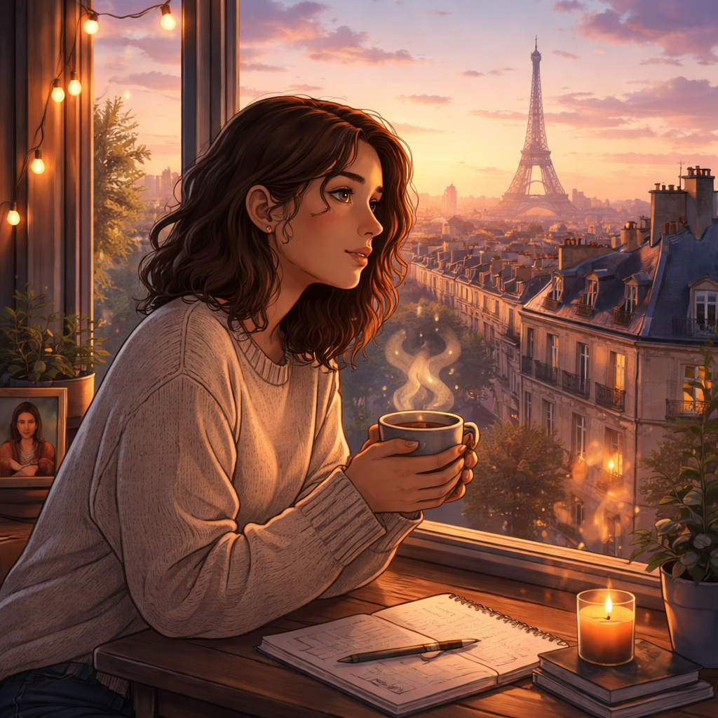 Illustration d'une Nouvelle littéraire à Paris en 2025 sur la blessure d’enfance liée à l’addiction parentale, et la guérison par des limites conscientes, l’Amana et la Sulhie.