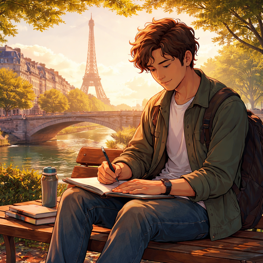 Illustration d'une Nouvelle contemporaine à Paris sur la blessure de l’échec scolaire : un récit de guérison intérieure par l’Amana et la Sulhie, entre dignité, clarté et reconstruction.