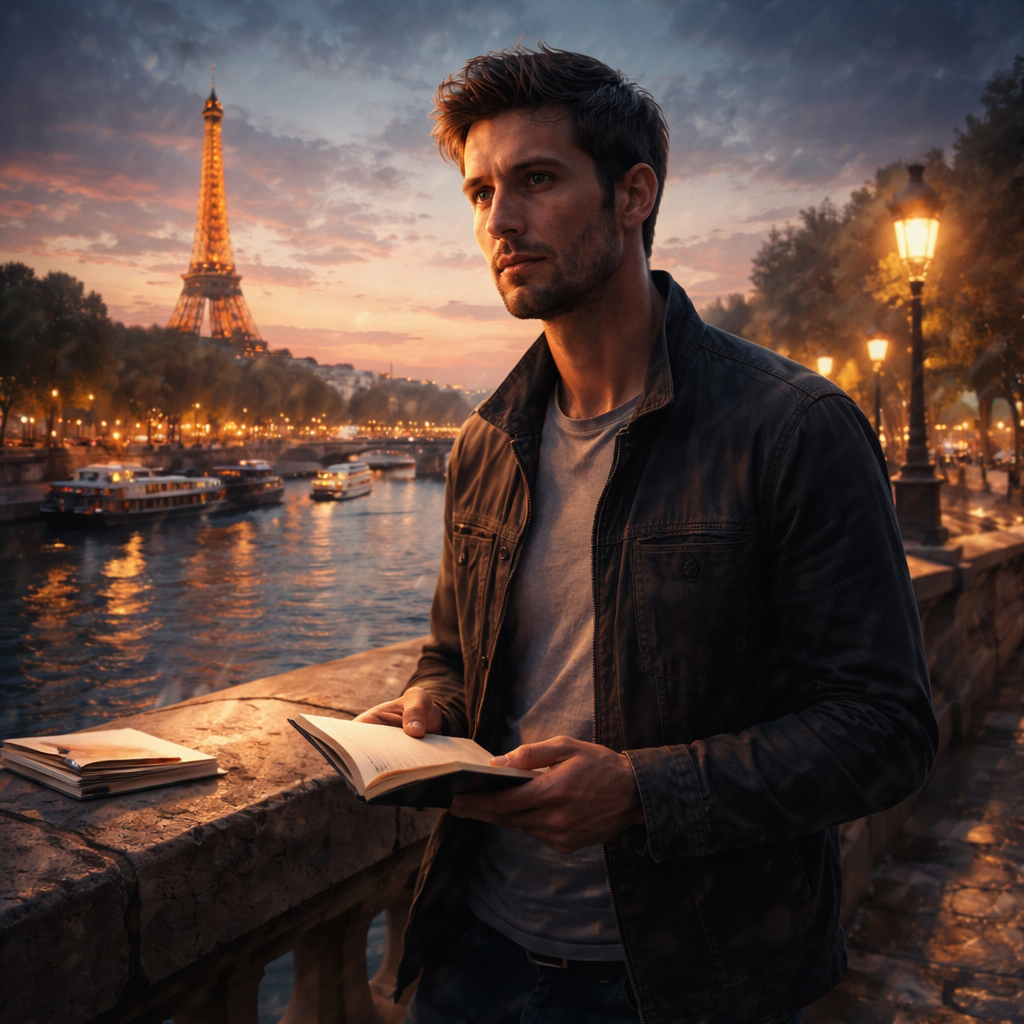 Illustration d'une Nouvelle littéraire à Paris en 2025, où un homme brisé par une erreur judiciaire guérit sa blessure émotionnelle grâce à l’Amana et la Sulhie, retrouvant dignité et paix.